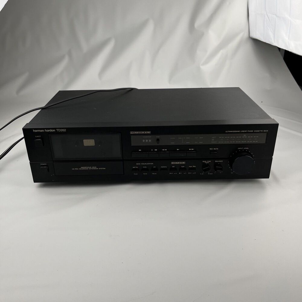 Vintage Harman Kardon TD262 Cassette Player Recorder Linear Phase Tested Works
